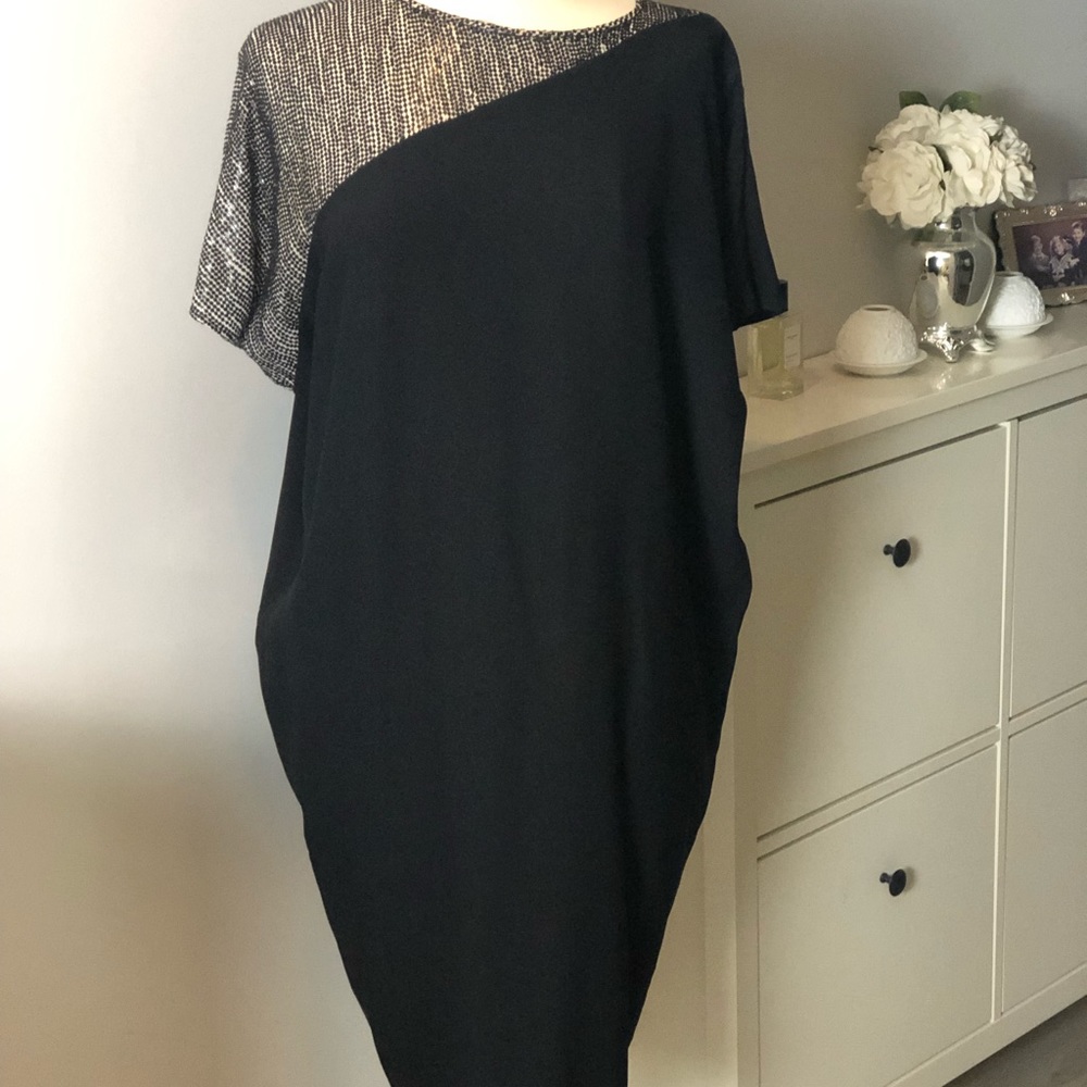 Maria Cornejo black silk tubing with beading